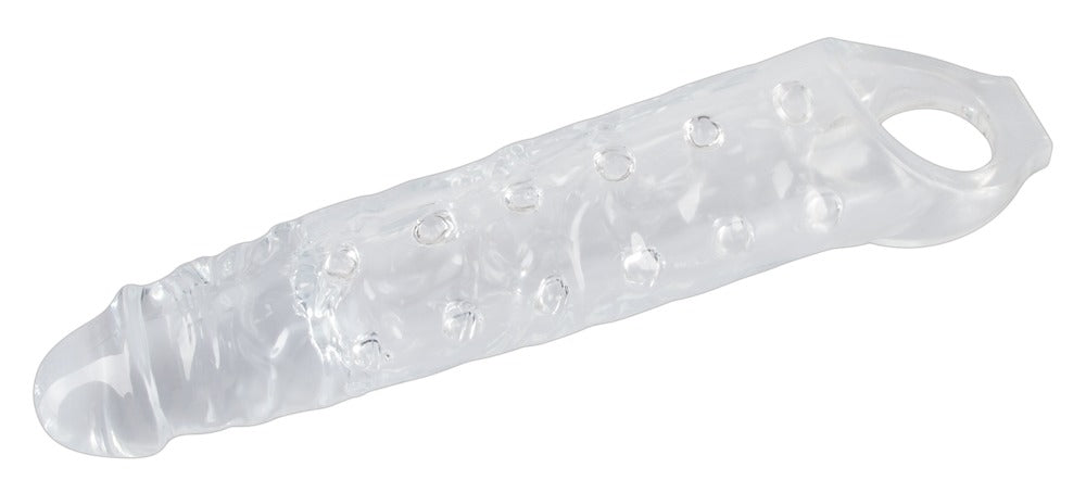 Crystal - Genoppte Penishülle mit Hodenring