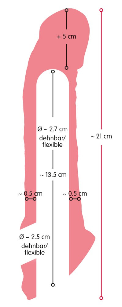 Nature Skin - Sleeve mit starker Äderung und ausgeprägter Eichel