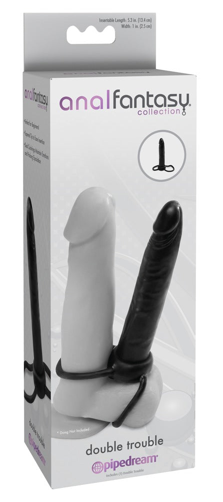 Anal Fantasy - Strap-On Double-Trouble - Hodenring &  Analstimulator