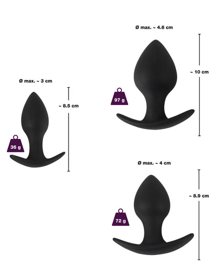 Black Velvets - Analplug-Set für Einsteiger