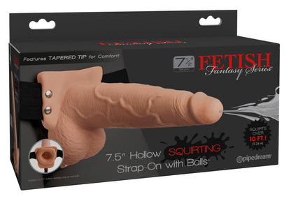 Fetish Fantasy - Hohler Naturdildo mit elastischem Strap-On