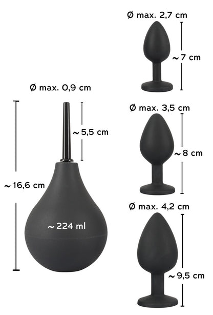 Black Velvets - Analset mit Dusche - 4-teiliges Set