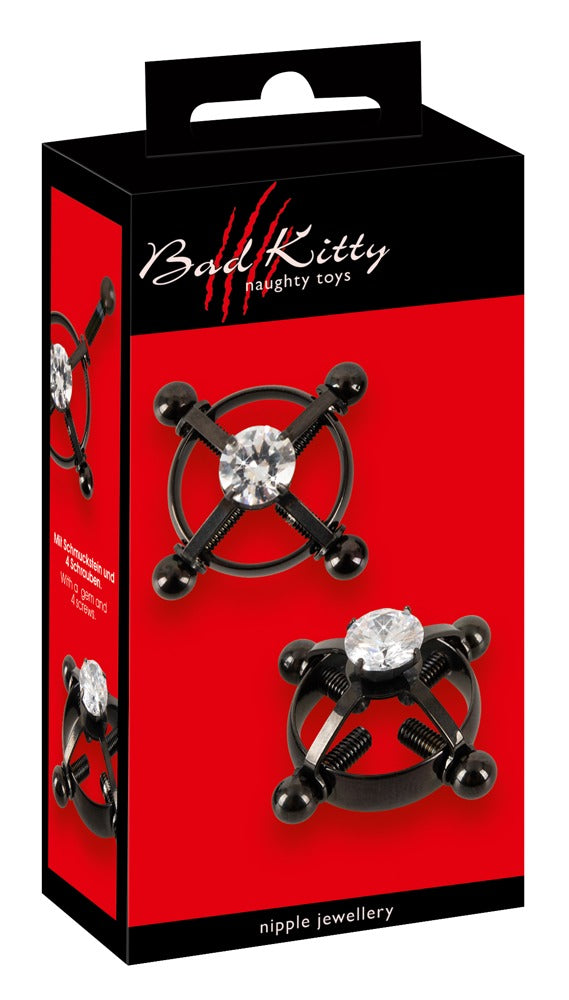 Bad Kitty - Verstellbare Nippelklemmen mit Glitzersteinen