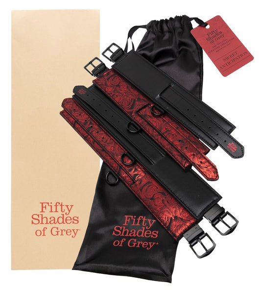 Fifty Shades of Grey - Bettfessel-Set mit Gurtkreuz und 4 Fesseln