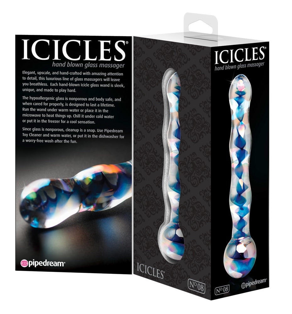 Icicles - No. 8 - Handgefertigter Glasdildo