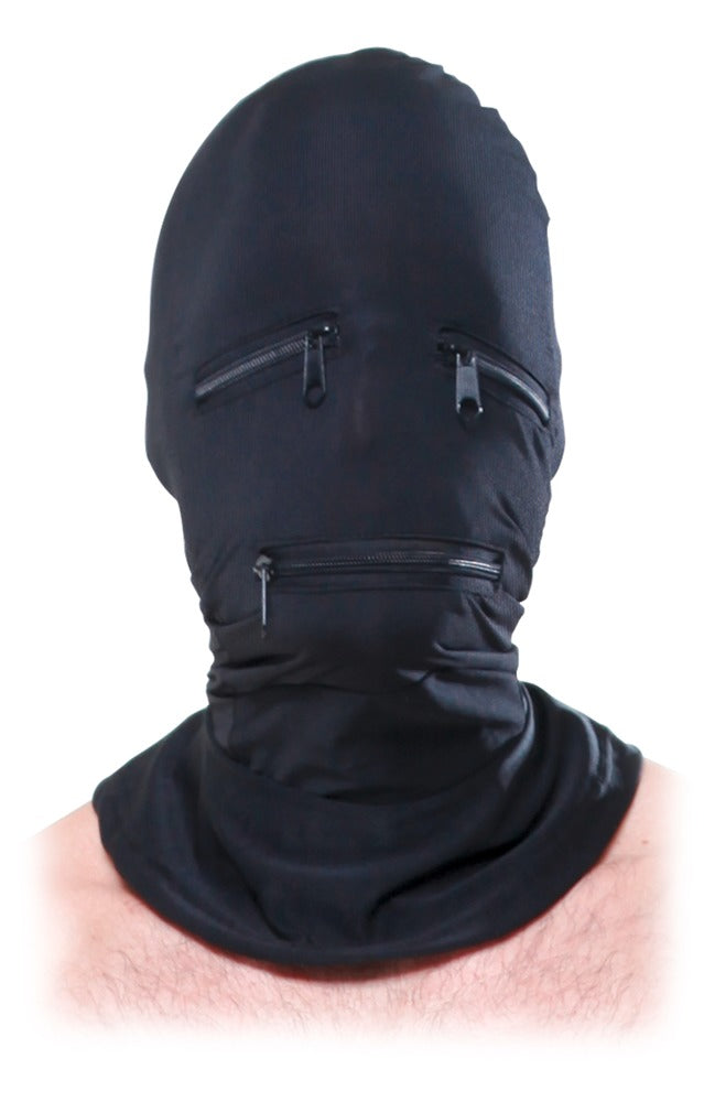 Fetish Fantasy - FFS Zipper Face Hood Black