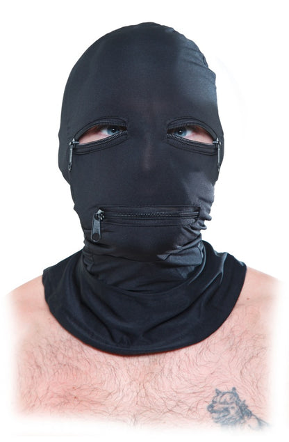 Fetish Fantasy - FFS Zipper Face Hood Black