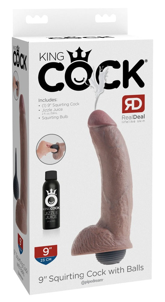 King Cock - Squirting Cock - Dildo mit Hoden