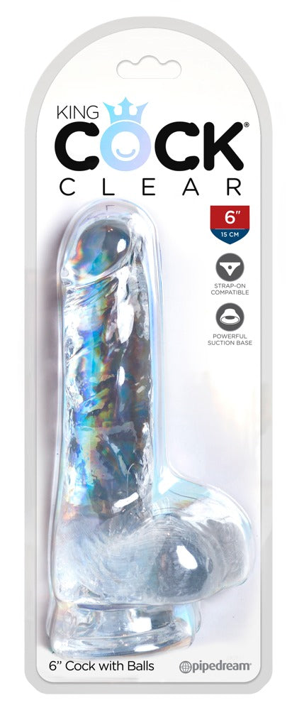 King Cock - Clear - Realistischer Penis mit Eiern