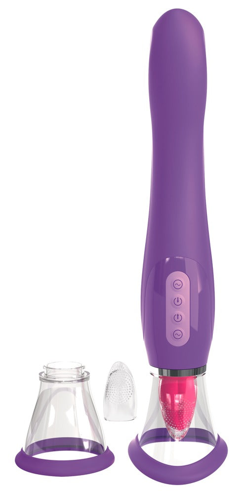 Fantasy For Her - Vibrator mit Saugschale & Zungenstimulator