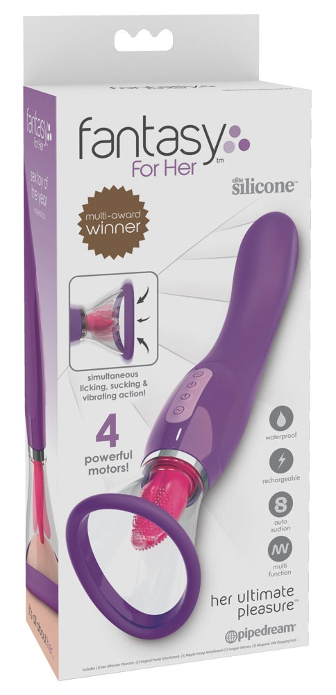 Fantasy For Her - Vibrator mit Saugschale & Zungenstimulator