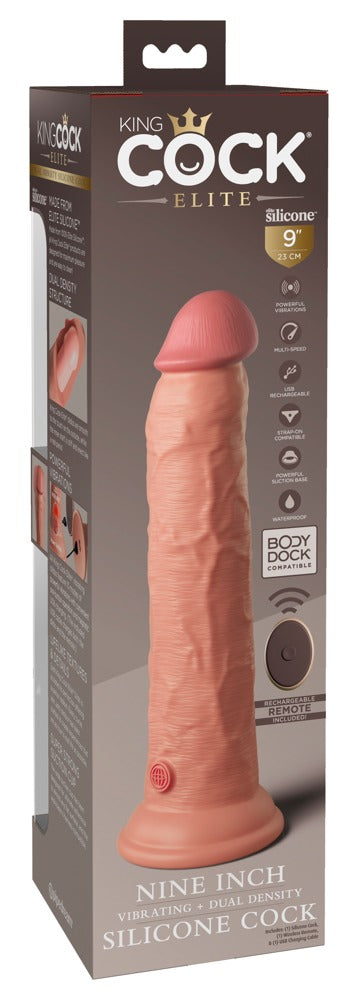 King Cock - Nine Inch - Realistischer Silikon-Dildo mit Vibration