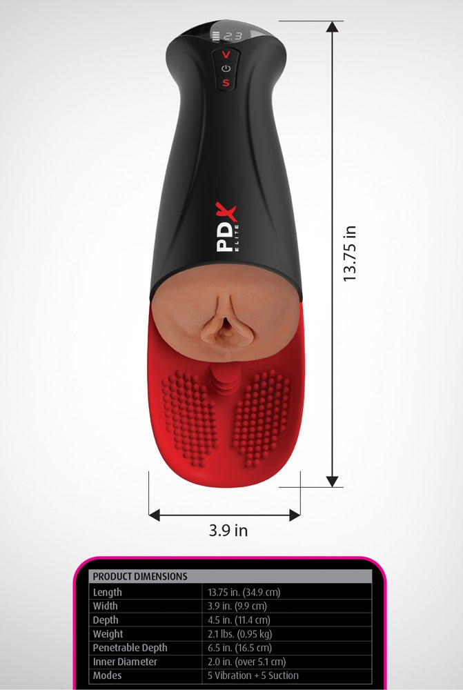 PDX - O-Matic Pro XL - Masturbator mit Hodenstimulator
