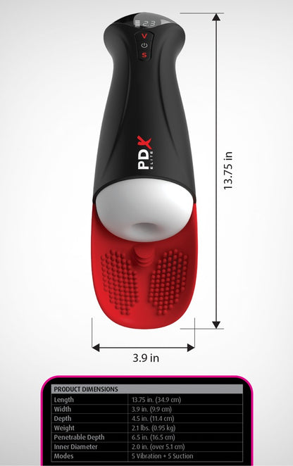 PDX - O-Matic Pro XL - Masturbator mit Hodenstimulator