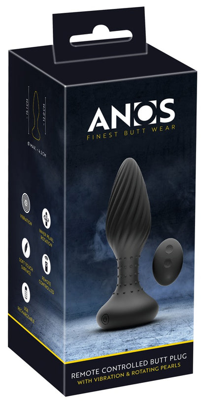 ANOS - Analplug mit Spiraldesign und Rotationsmassage