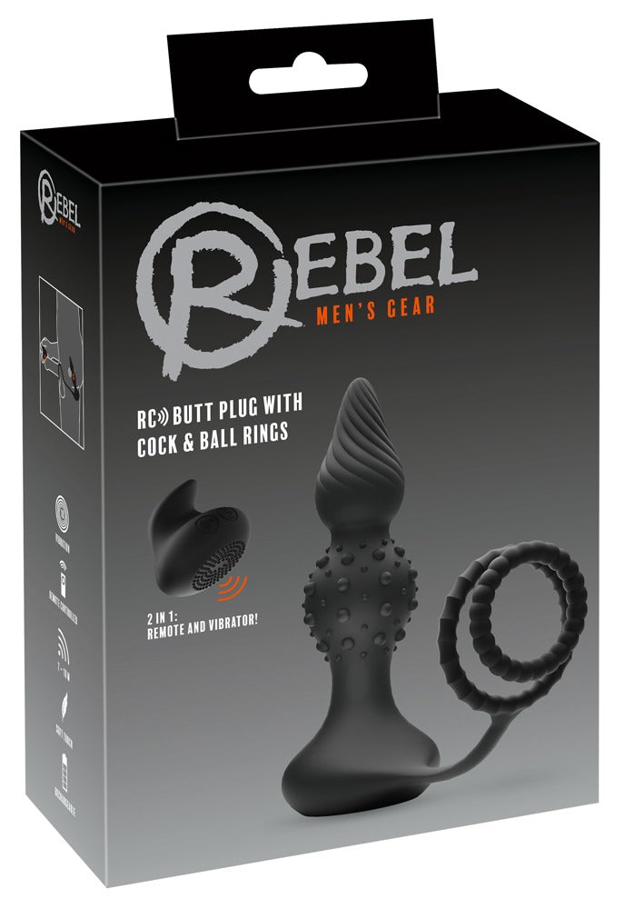 Rebel - Analplug mit Penis- und Hodenring