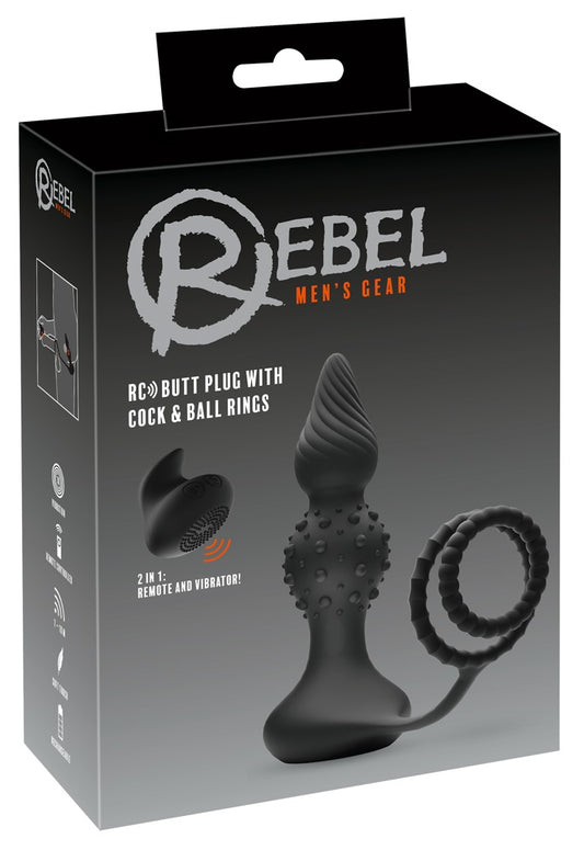 Rebel - Analplug mit Penis- und Hodenring
