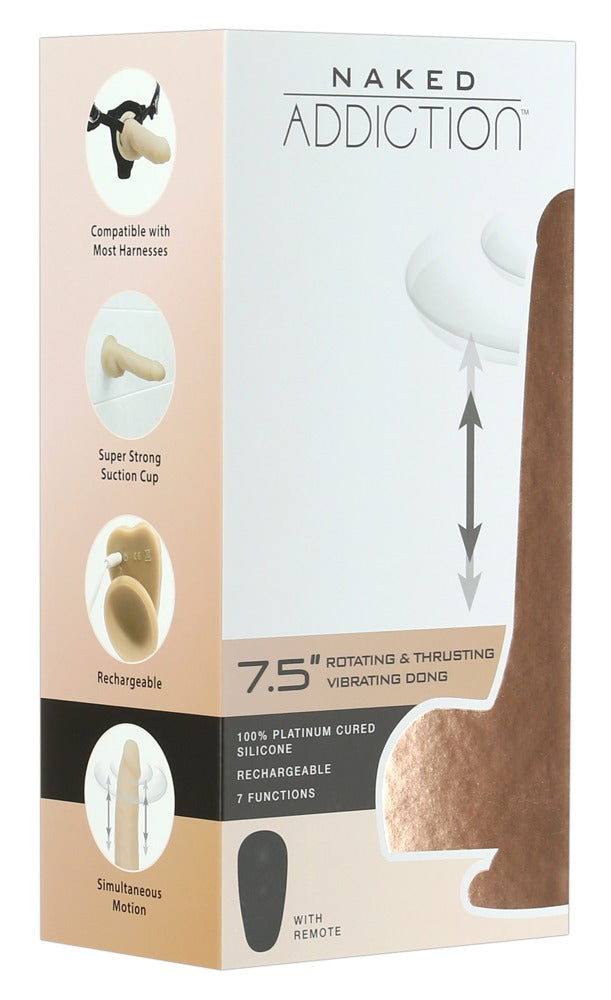 Naked Addiction - Dong - Rotierender und stoßender Naturvibrator