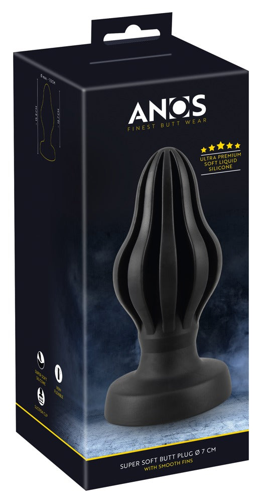 ANOS - Großer Soft-Analplug mit Saugfuß für intensives Dehntraining