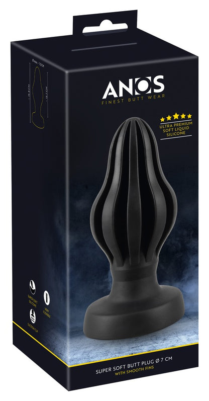 ANOS - Großer Soft-Analplug mit Saugfuß für intensives Dehntraining
