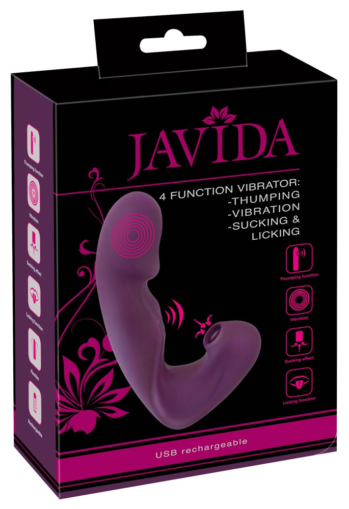 JAVIDA - Vibrator mit Klopffunktion & Klitorissauger