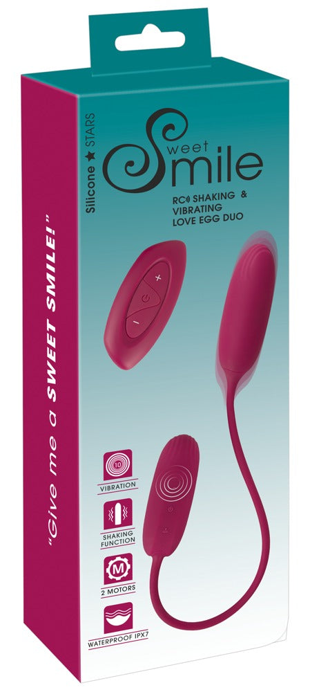 Sweet Smile - RC Shaking & Vibrating Love Egg Duo