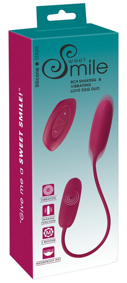 Sweet Smile - RC Shaking & Vibrating Love Egg Duo