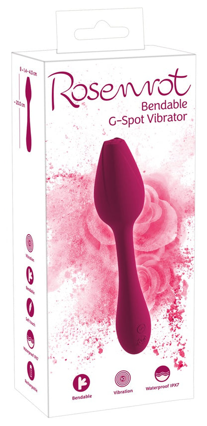 Rosenrot - Biegsamer G-Punkt Vibrator