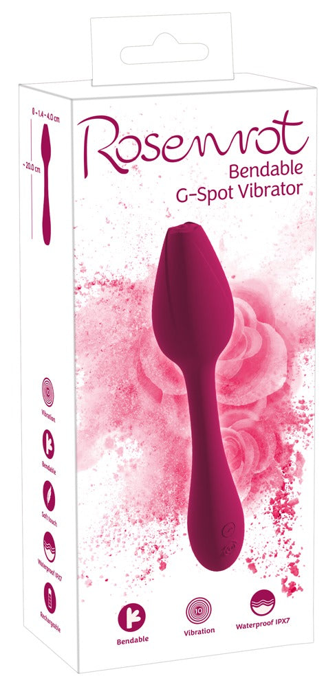Rosenrot - Biegsamer G-Punkt Vibrator
