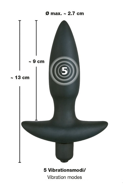 Black Velvets - Analplug - Vibrationsplug mit Rückholgriff