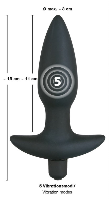 Black Velvets - Analplug - Vibrationsplug mit Rückholgriff