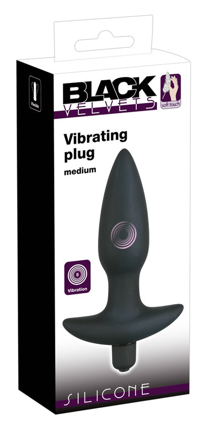 Black Velvets - Analplug - Vibrationsplug mit Rückholgriff