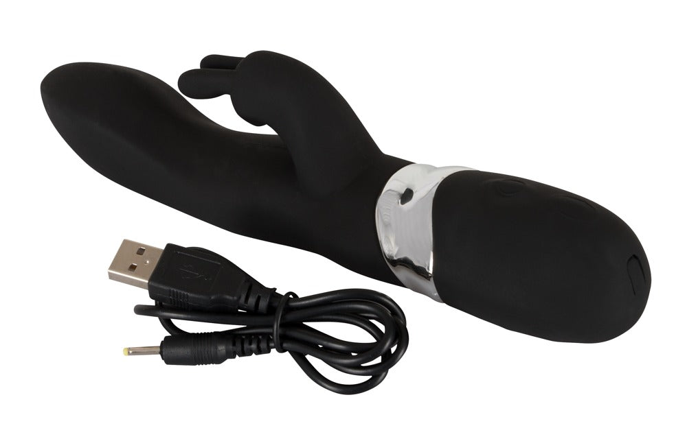 Sweet Smile - Samtiger Rabbitvibrator mit flexiblen Öhrchen