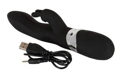 Sweet Smile - Samtiger Rabbitvibrator mit flexiblen Öhrchen