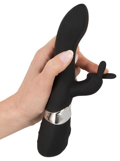 Sweet Smile - Samtiger Rabbitvibrator mit flexiblen Öhrchen