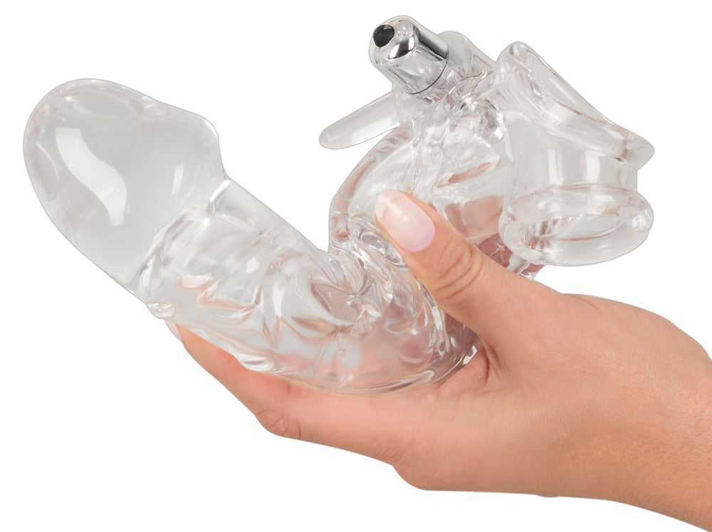 Crystal - Penis Sleeve mit Verlängerung & Vibration