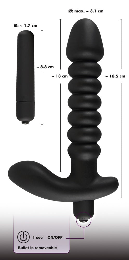 Black Velvets - Vibrator mit Reizanker - doppelte Stimulation