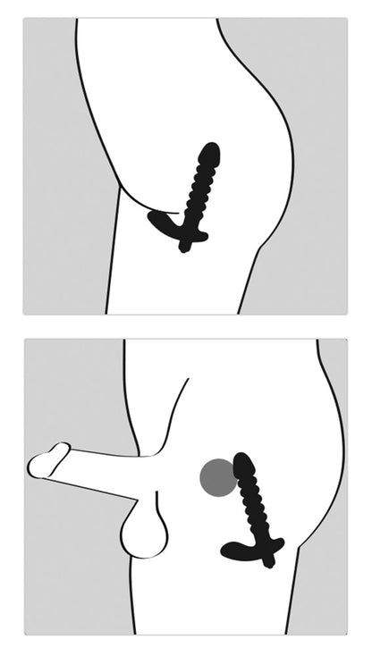 Black Velvets - Vibrator mit Reizanker - doppelte Stimulation