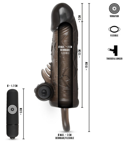 Rebel - Penishülle mit Hodenring und Vibrobullet