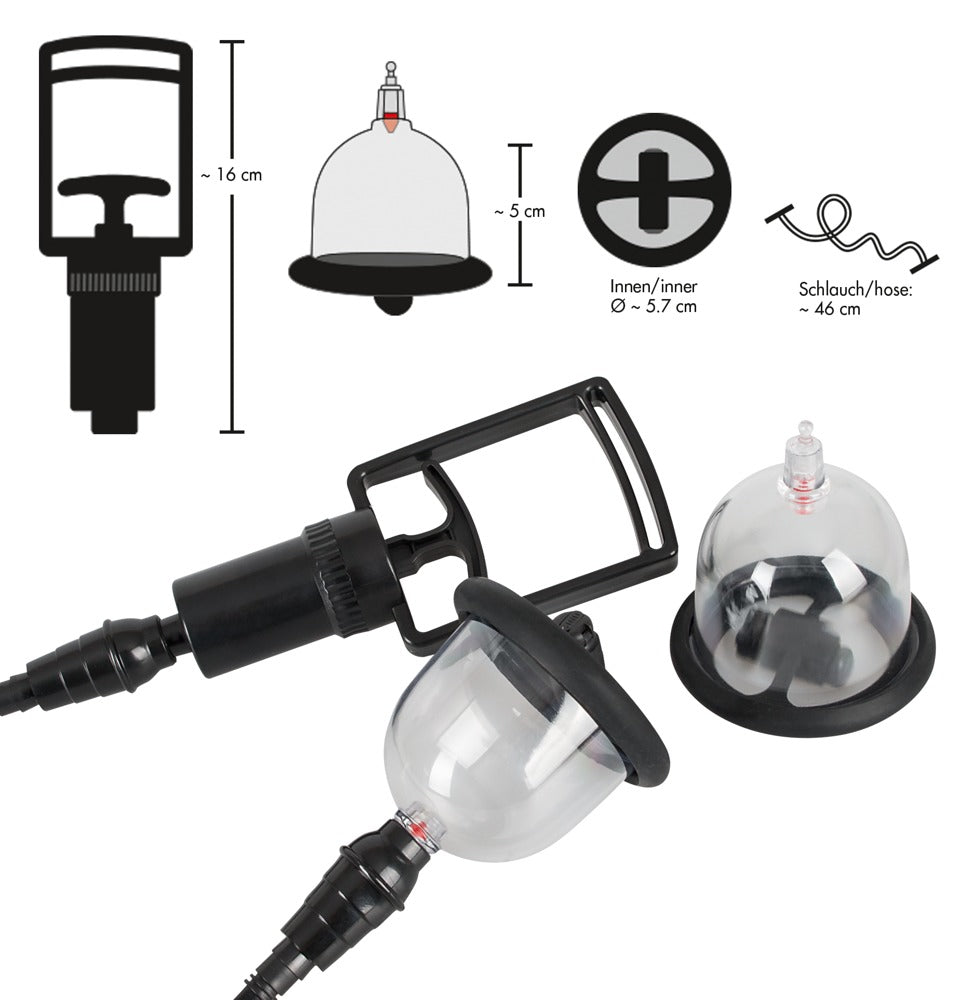 Bad Kitty - Nippelsauger - Vibro-Saugset mit Handpumpe