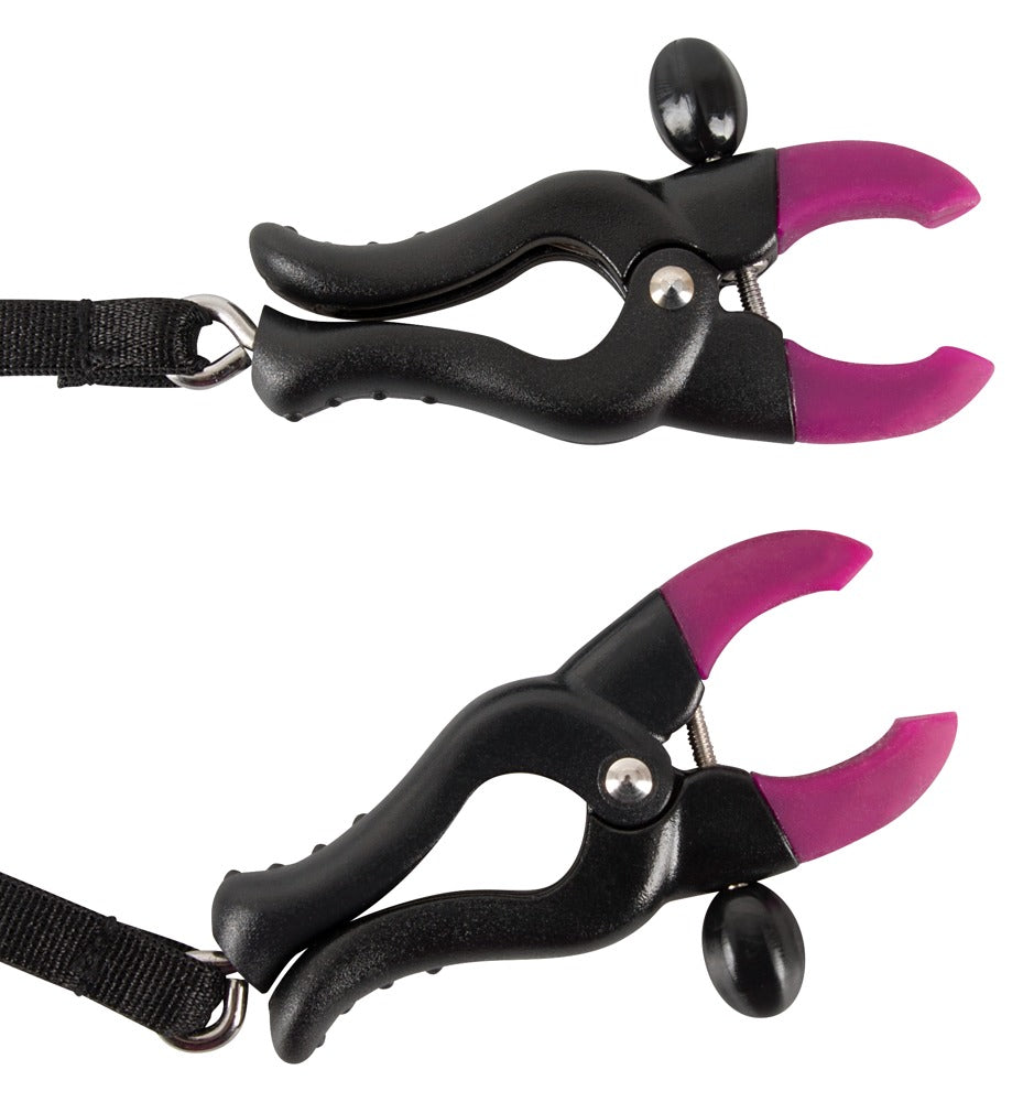 Bad Kitty - Stimulierender String mit Labienklemmen & Vibrator