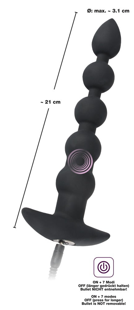 Black Velvets - Analvibrator - vibrierende Analkugelkette