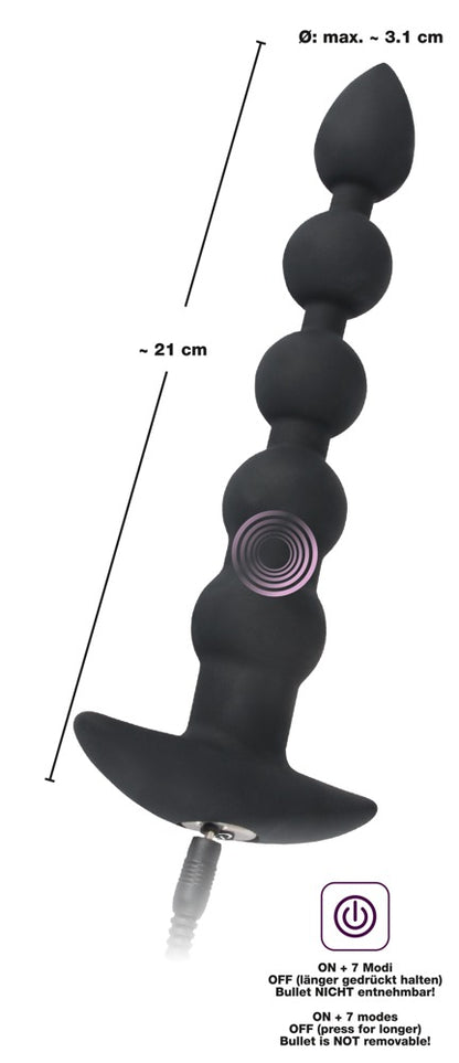 Black Velvets - Analvibrator - vibrierende Analkugelkette