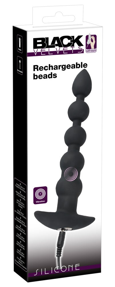 Black Velvets - Analvibrator - vibrierende Analkugelkette