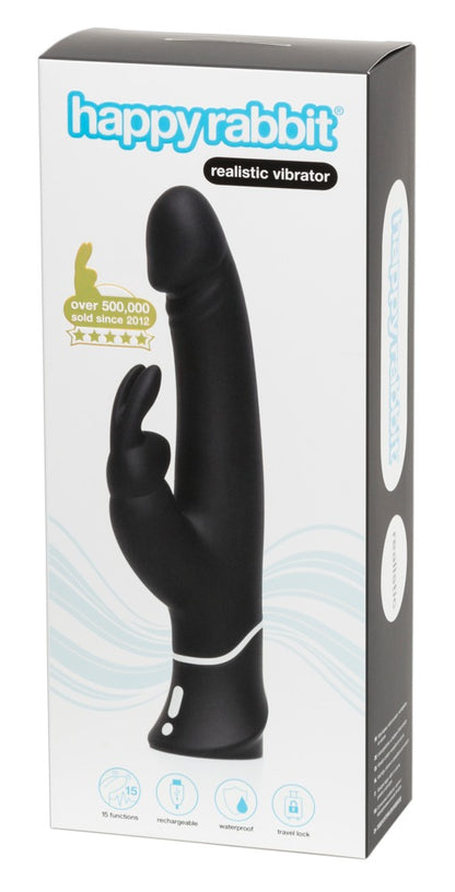 happyrabbit - Realistic - Rabbitvibrator mit ausgeprägter Eichel