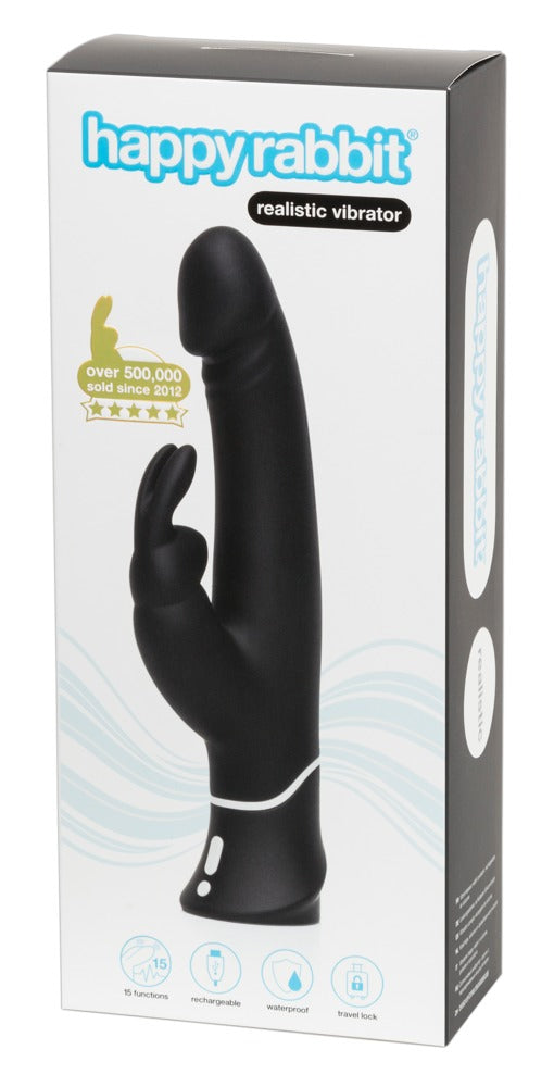 happyrabbit - Realistic - Rabbitvibrator mit ausgeprägter Eichel