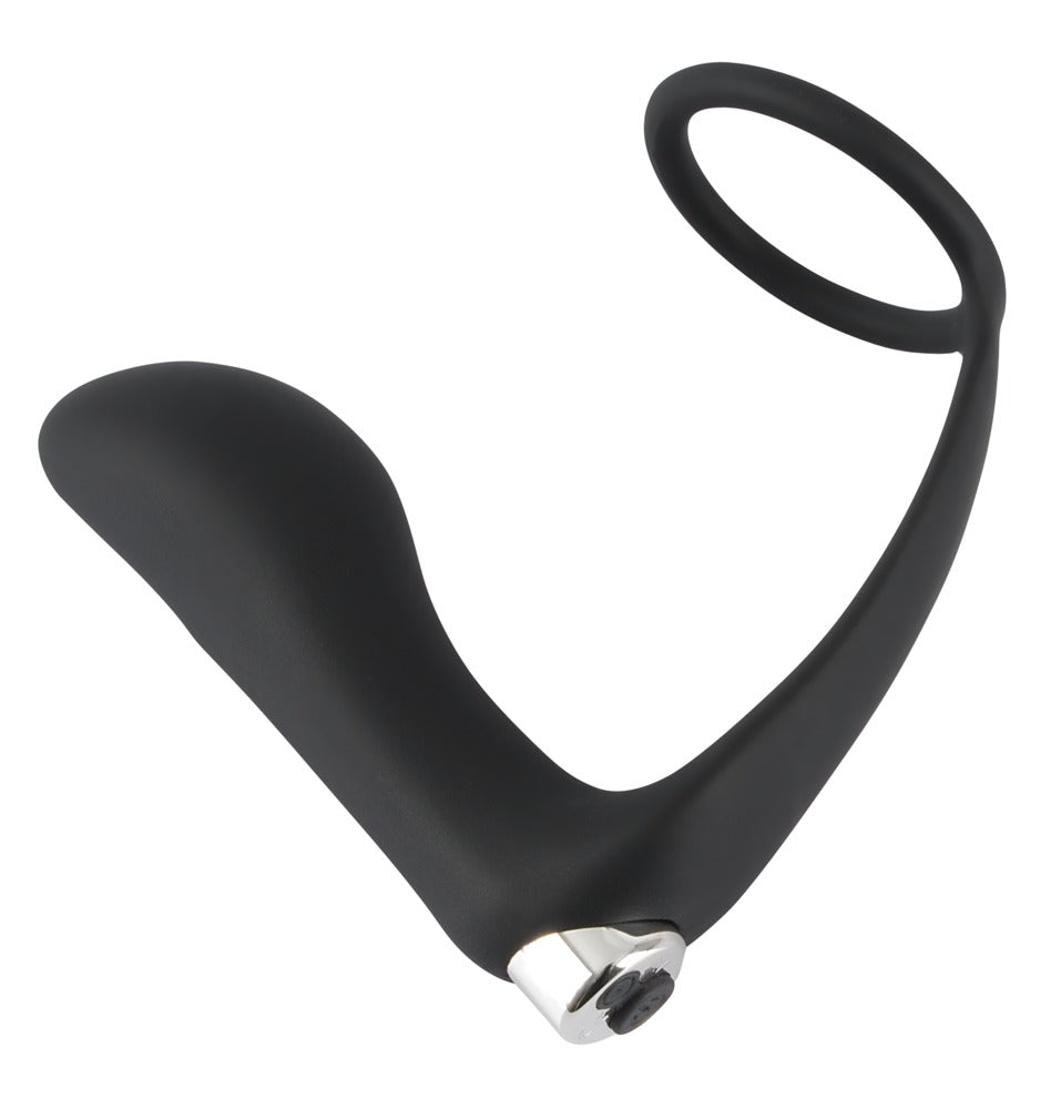Black Velvets - Vibroplug mit Penisring - P-Punkt & Erektionskick