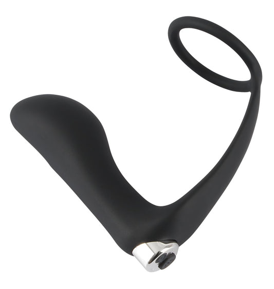 Black Velvets - Vibroplug mit Penisring - P-Punkt & Erektionskick