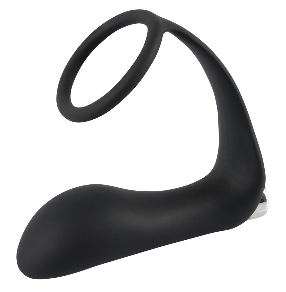 Black Velvets - Vibroplug mit Penisring - P-Punkt & Erektionskick