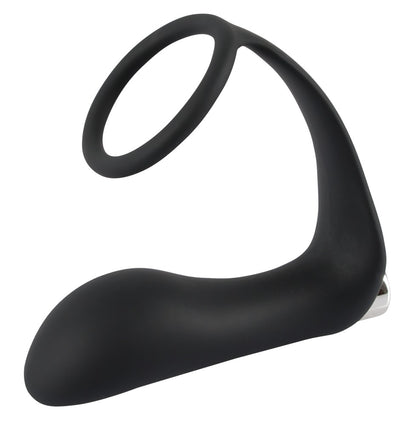 Black Velvets - Vibroplug mit Penisring - P-Punkt & Erektionskick